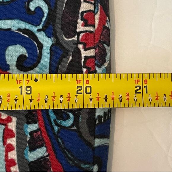 Talbots Blue Red Paisley Print OfficeCore Career Pencil Skirt NWOT Size 10 - Picture 11 of 12